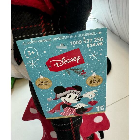Gemmy Disney Minnie Mouse Animated Plush Dances Sings “Up On The Housetop” NEW - Picture 3 of 5